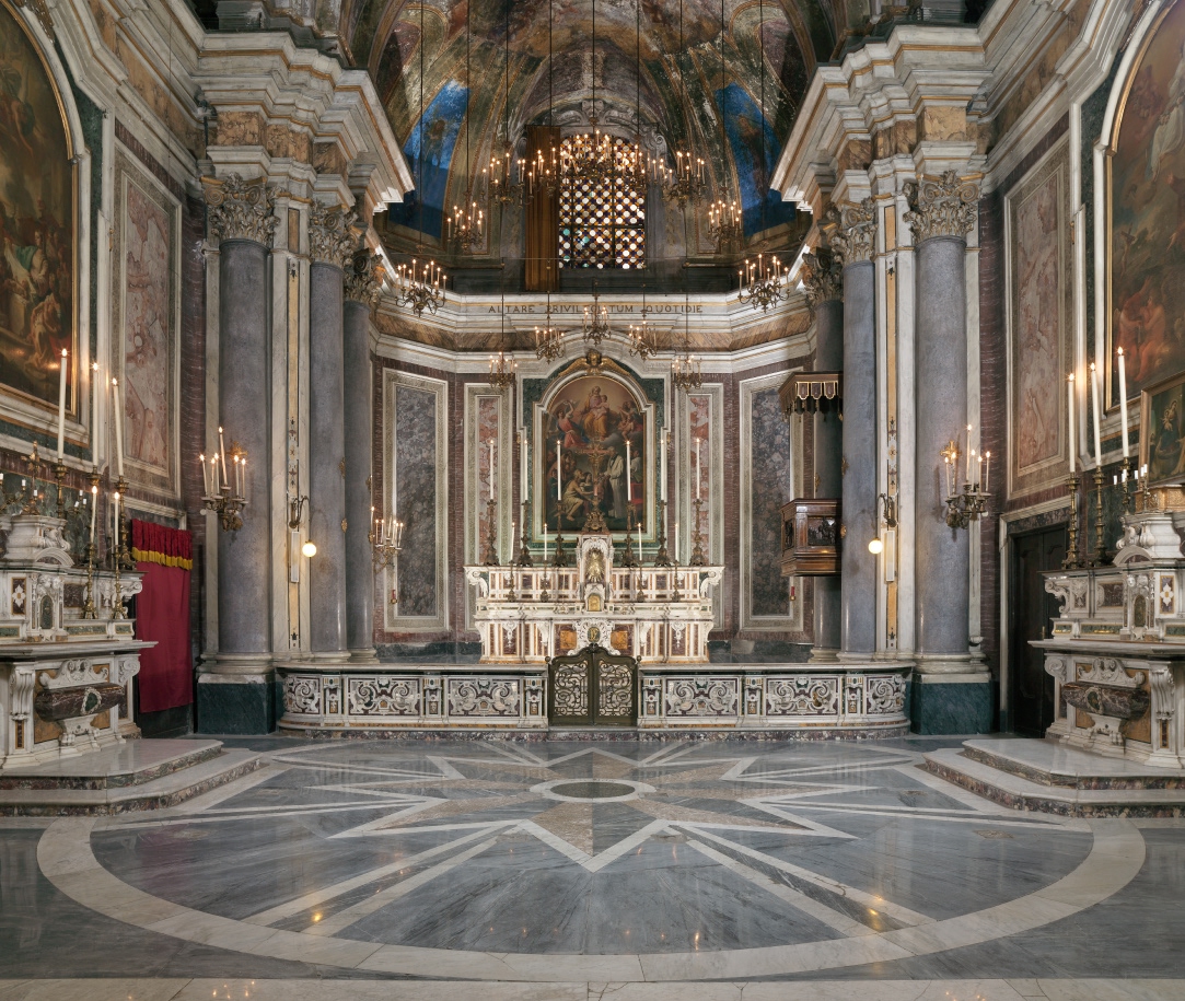 The interior of the Church of San Giuseppe dei Nudi, where the clothing rite was celebrated for centuries